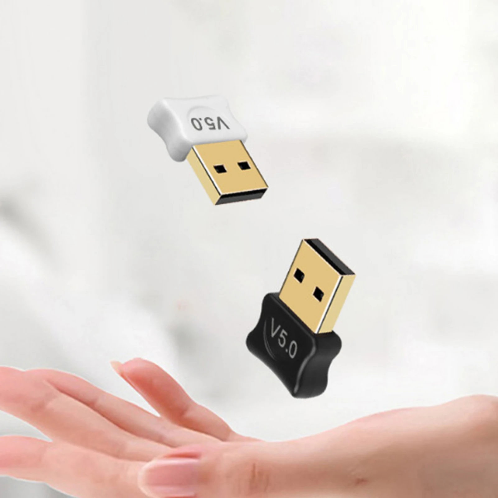 USB-адаптер Bluetooth 5 0 для ПК настольного ноутбука Поддержка Windows 7/8/8.1/10/Vista/XP низкая