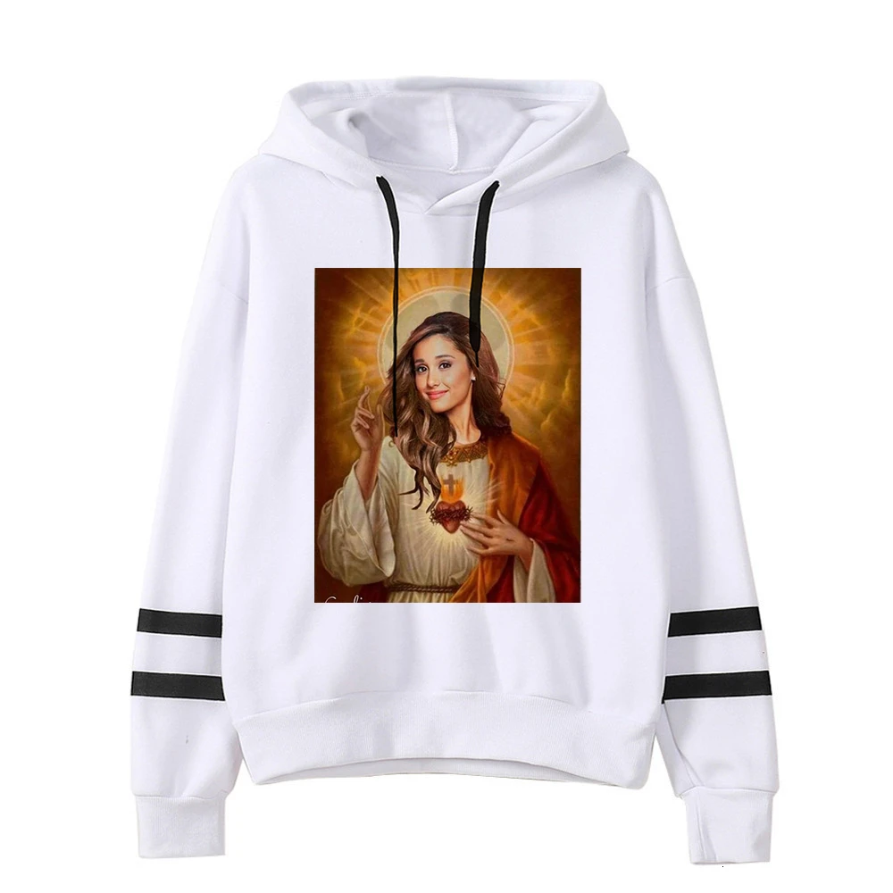 Ariana grande, Женская Толстовка без слез, для плача, худи, одежда с принтом, пуловер, толстовки, женские, Harajuku, kawaii, уличная одежда - Цвет: 616