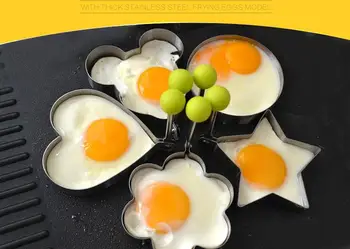 

1 pcs Stainless steel form for frying eggs tools omelette mould device egg/pancake ring egg shaped kitchen appliances