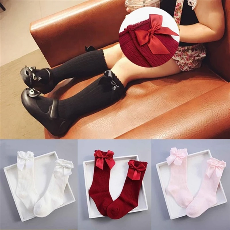 Носки для новорожденных девочек весенне-летние сетчатые носки детские гольфы без пятки с бантом носки принцессы для малышей Calcetines