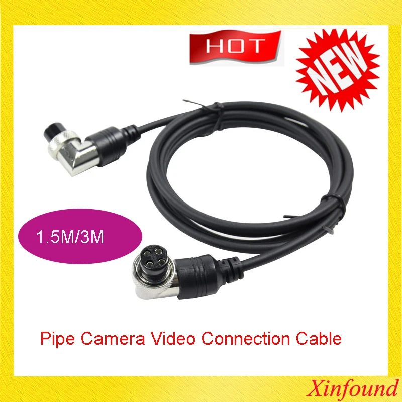 4 to 6 Pins Sewer Drain Pipe Camera Connecting Cable Replace Connection Wire 1.5m 3m Pipe Camera Video Connection Cable 3