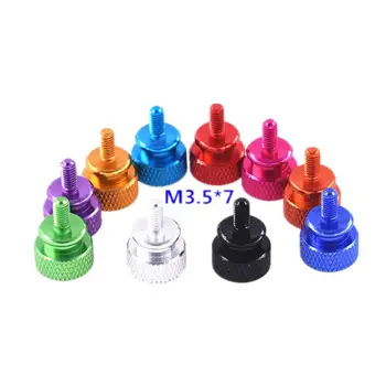

10PCS M3 Aluminum Anodized Thumb Screws Computer Case Hand Grip Knurled Screw