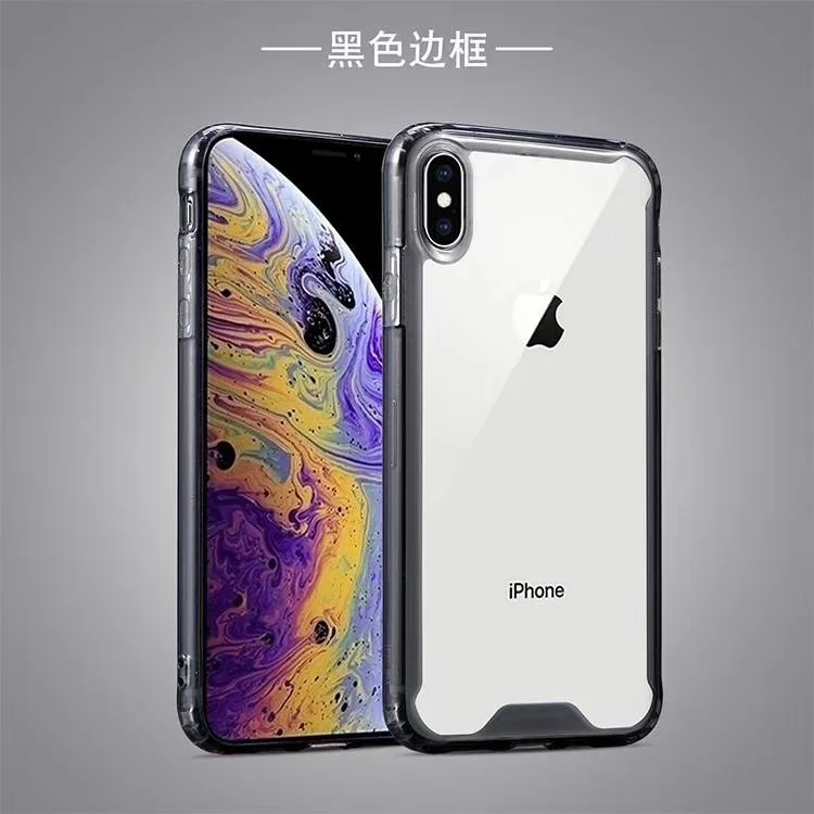 Чехол для телефона для iPhone 6, 6s, 7, 8 Plus, X, XR, XS Max, чехол для телефона, цветная прозрачная Противоударная рамка, мягкий чехол из ТПУ