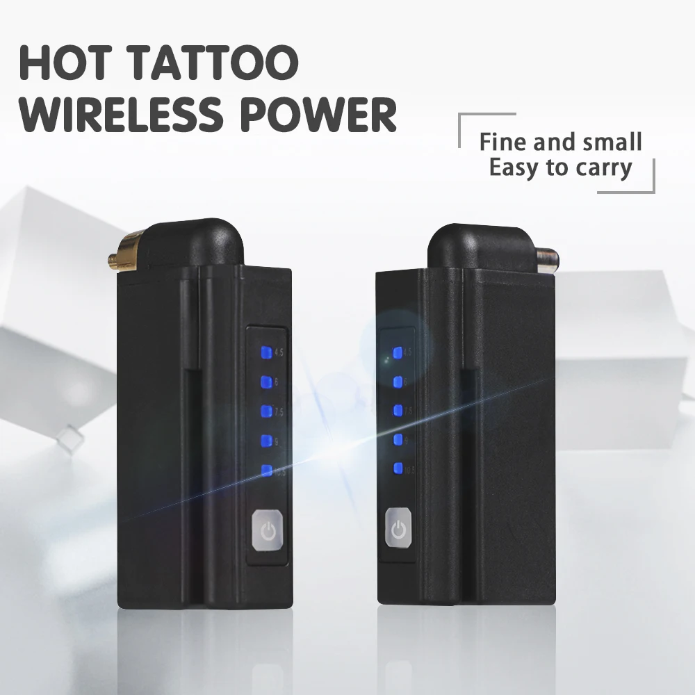 

Hot sell Wireless Tattoo Power Portable Rechargable Battery Supply For RCA/DC Connection for Tattoo Power Machine Gun Supply