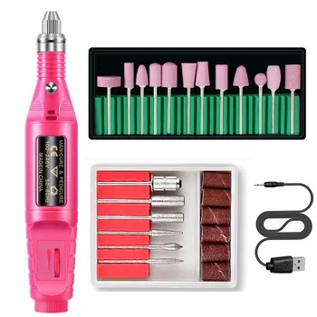 

Electric Nail Kits Nail Tip Manicure Machine Nail Drill Pedicure 18pcs Scrub Drill 20,000 RPM Light-weight Dropshipping ZJXM