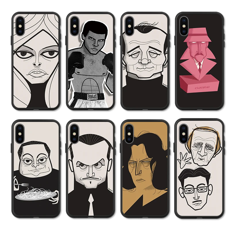 Черный белый винтажный комический силиконовый мягкий чехол для телефона iphone 11 PRO