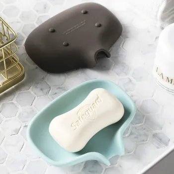 

Diversion Silicone Soap Box Holder Travel Creative Cute Household Bathroom Hole-Free Draining Soap Box