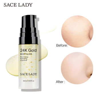 

SACE LADY Elixir Oil Face Makeup Primer Moisturizing Make Up Base Foundation Primer Pore 24K 6ml Professional Cosmetic Wholesale