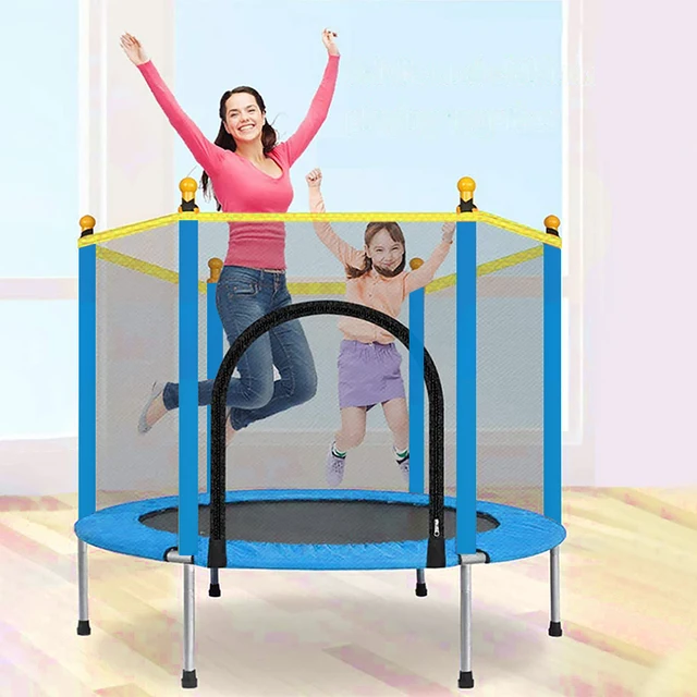 ZONEKIZ Cama Elástica Infantil Ø110 cm con Red de Seguridad