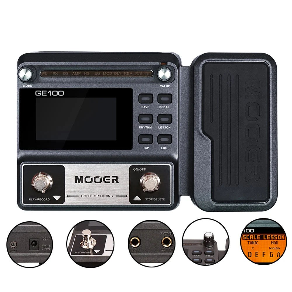 MooerMultiEffectPedalGuitarPartsAcessriosSoundEffectMultiEffectsGe100Pe100Mooer