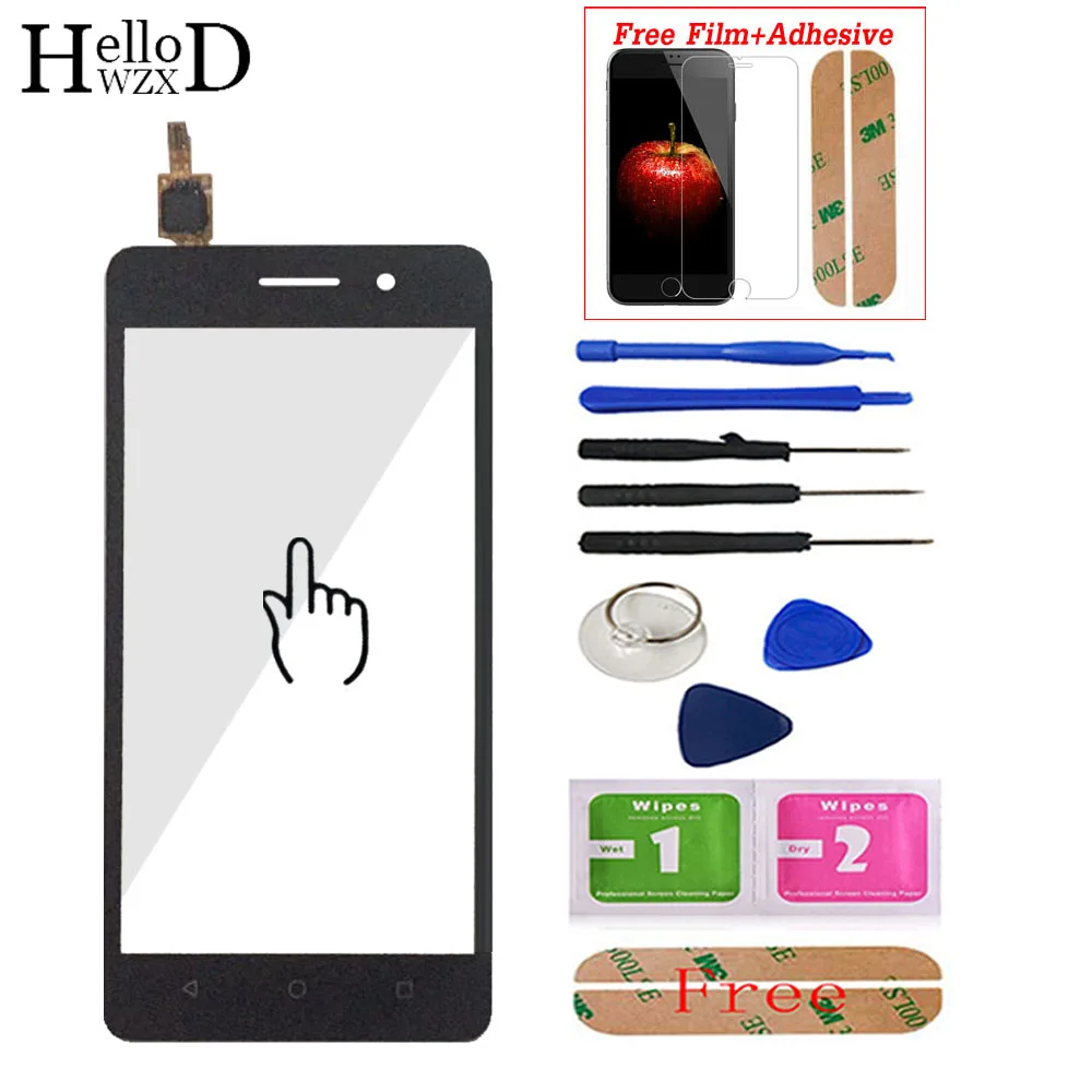 

Front Touch Glass For Huawei Honor 4C Touch Screen Digitizer Panel Lens Sensor 5.0'' Mobile Phone Adhesive Screen Protector