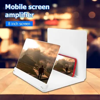 

10/12 inch Mobile Phone 3D Screen Video Magnifier Bracket Folding Enlarged Desktop Smartphone Movie HD Amplifying Projector d35