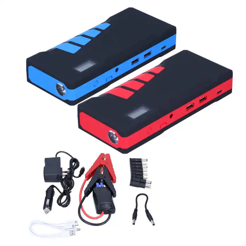Dc12v Car Jump Starter Box Portable Battery Booster Pack With Led Headlight Eva Bag 100‑240v