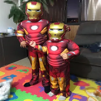 

4-12Y Kids Super Hero Anime Movie Fantasy Muscle Costume Halloween Cosplay Jumpsuit