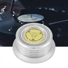 50 Гц LP проигрыватель виниловых пластин аудио диск проигрыватель стабилизатор зажим Алюминиевый зажим с тестовым уровнем скорости пузырьковый уровень черный серебристый