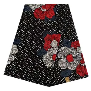 polyester Ankara Africa prints batik fabric real dutch wax tissu high quality 6yards fashion African sewing for party dress - Цвет: 21