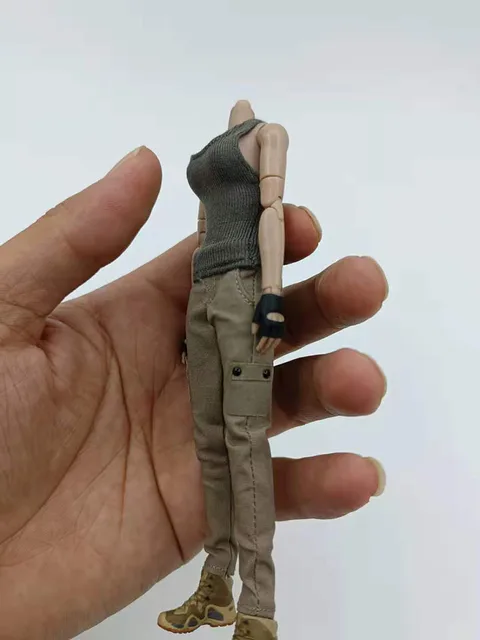 1/12 Scale Soldier Clothes Model Accessories Modern Overalls Pants Knit Vest Suit for 6-inch Female TBL Action Figure Body 2