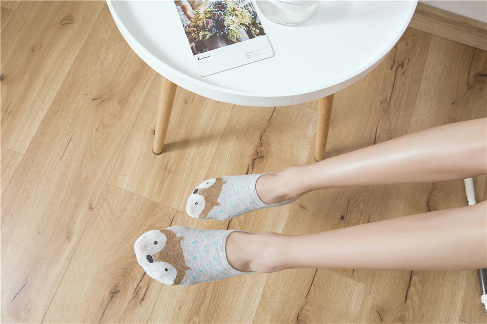 5Pairs/Lot Cartoon Unicorn Cat Fox Socks Cute Animal Women Socks Summer Funny Short Ankle Socks Ladies Cotton Sock Dropship ankle socks women