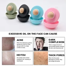 

4 Colors Volcanic Stone Facial T-zone Cute Design Travel Women Makeup Tool Natural Matte Portable Face Roller Oil-Absorbing Ball