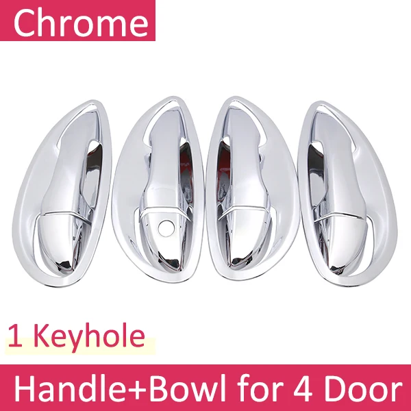 Handle Bowl 4 Door Для Toyota Corolla E170~ хромированная внешняя дверная ручка крышка наклейки на автомобиль отделка набор - Название цвета: Handle Bowl 4 Door