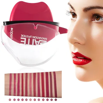 

Newly 1 Pcs Lipstick Long Lasting Matte Lip Shape Design Fast Makeup for Women Lady CLA88