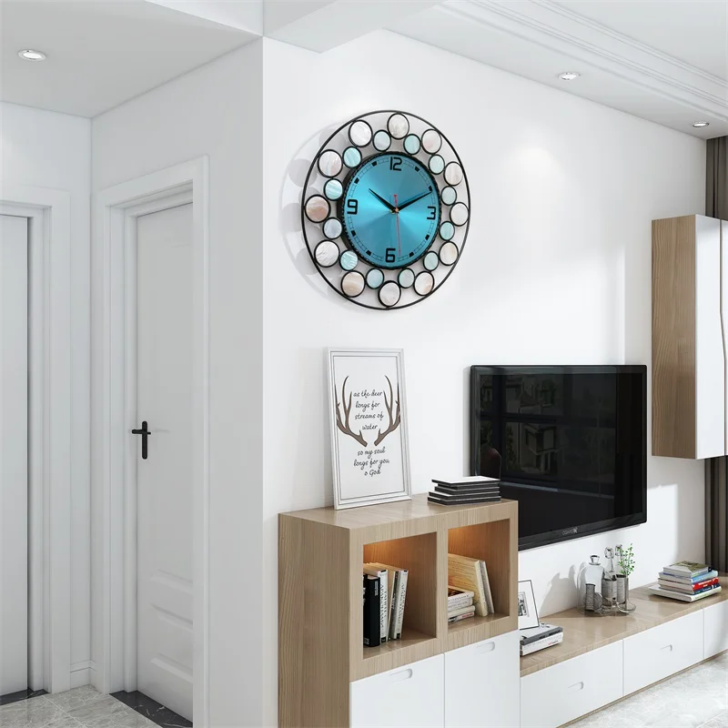 

Free Shiping Wall Clock Outdoor Modern Design Large Novelty Wall Clock Creative Living Room Reloj Pared Grande Home Decor JJ60WC