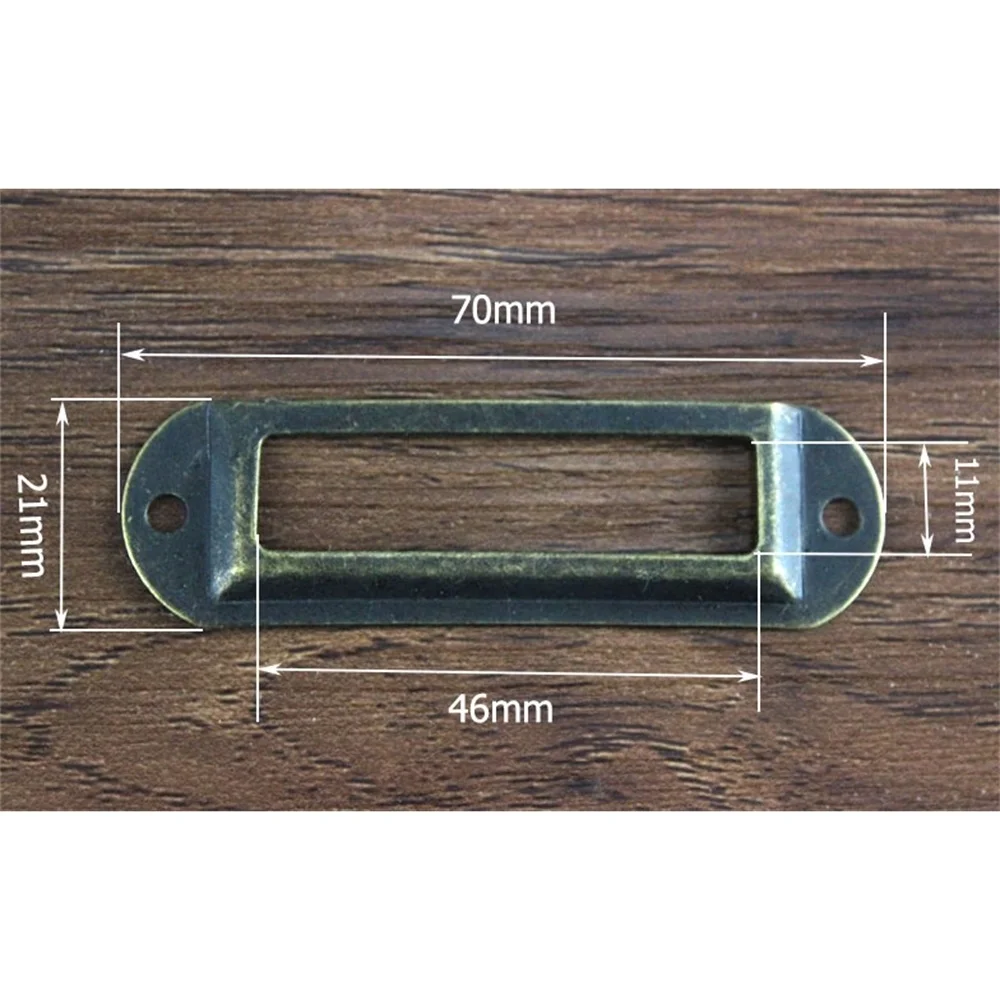 Bronze Scrapbook Photo Album Name Card Holder Antique Iron Label Frame Tag Retro Hardware Furniture Accessories70x21mm | Дом и сад