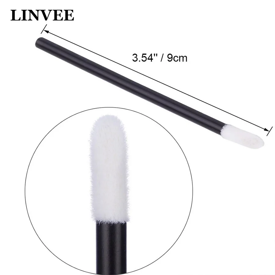 LINVEE 100/150 шт Кисть для губной Помады Глянцевая губная глазурь кисть для помады легко носить с собой без ворса ватные палочки модная косметика