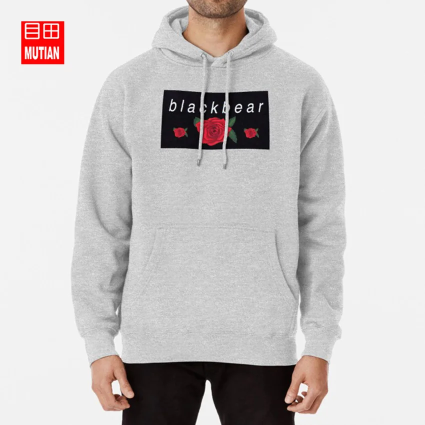 Blackbear/толстовки с капюшоном с тремя розами; толстовки blackbear rose black beartrap three rose