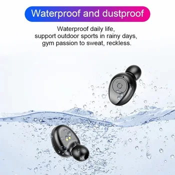 

Wireless Earphone Bluetooth V5.0 F9 TWS Wireless Bluetooth Headphones with 2000mAh Power Bank Headset with Microphone