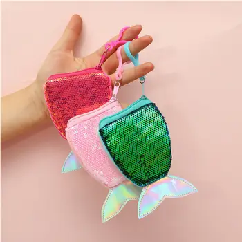 

Women's Wallet Mermaid Tail Sequins Coin Purse Crossbody Bags Holder Wallet Pouch Gift for Kids Girl