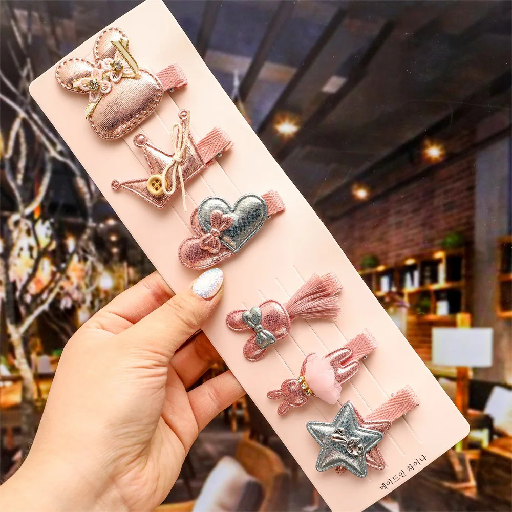 Baby Accessories luxury	 Kawaii Cartoon Princess Children Hairpins Set Girls Kids Flower Hair Clips Pin Accessories Barrettes Hairclip Headdress Headwear accessoriesdoll baby accessories