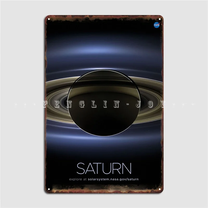 

Saturn Metal Plaque Poster Wall Cave Bar Cave Customize Mural Painting Tin Sign Poster