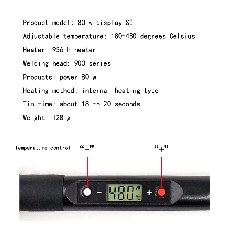 FGHGF 220V 80W Digital Electric Soldering Iron Temperature Adjustable LCD Display Solder WeldingIron Tool Kit