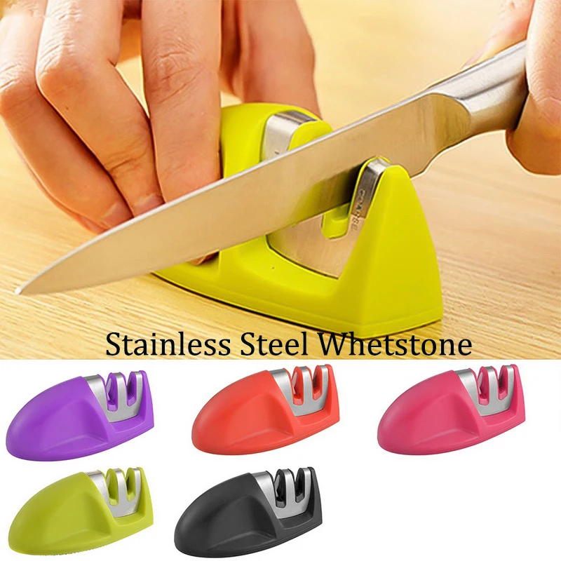 

Two Stages Whetstone Diamond Ceramic Steel Knife Sharpener Sharpening Grinder Stone Household Kitchen Tools Accessories 10x5cm