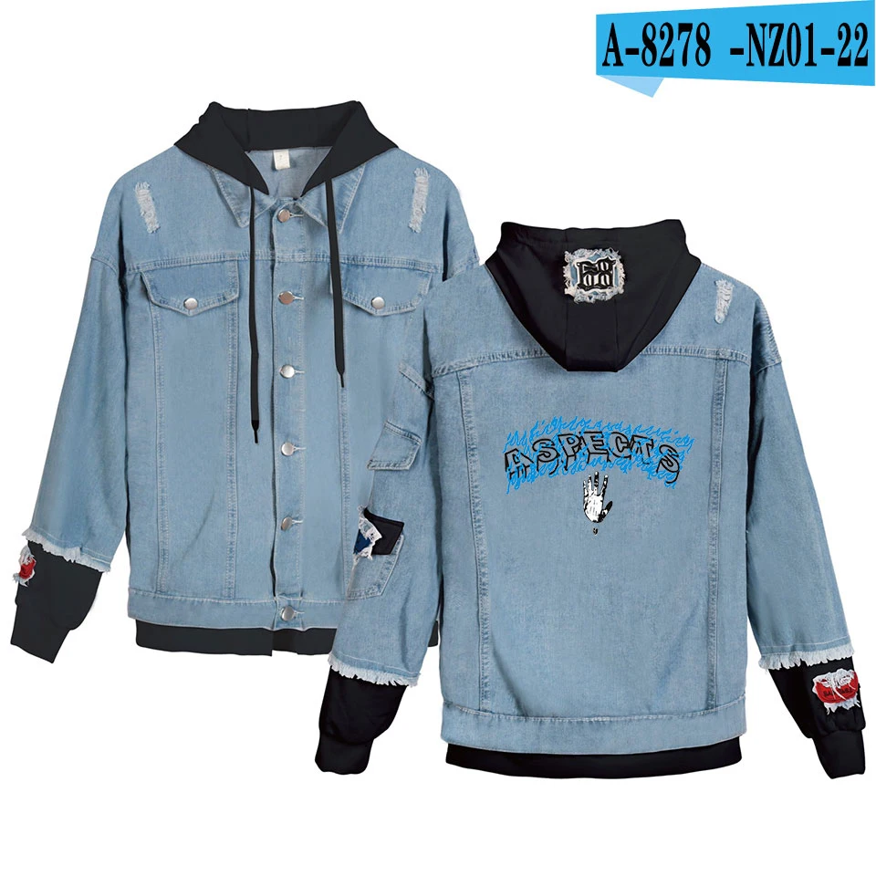 Lil Peep Cry Baby Denim Jacket Xxxtentacion hip pop singer Revenge Hooded Denim Jacket Fit Men/Women Hoodies Autumn sweatshirt