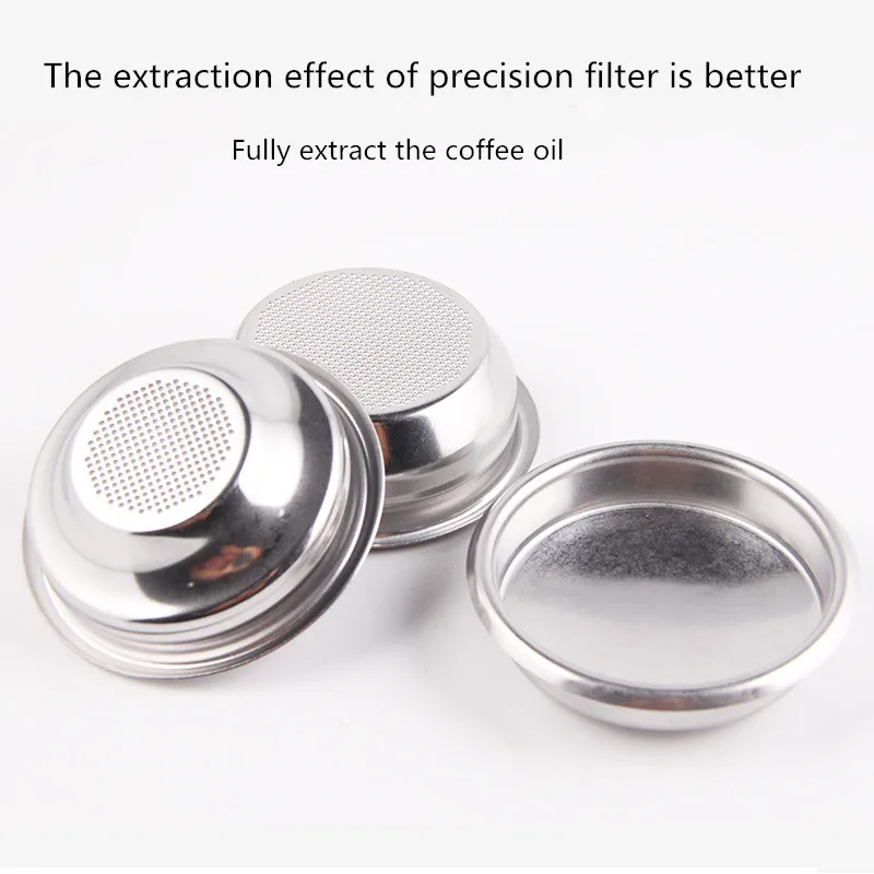 Semi automatic coffee machine stainless steel powder bowl double powder cup filter 51mm double cup