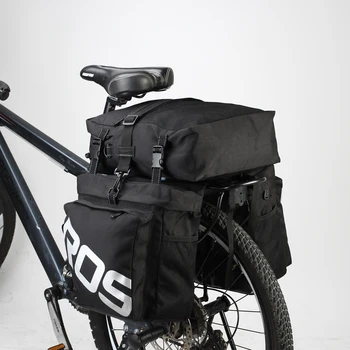 

ROSWHEEL 3-in-1 Waterproof Bicycle Cycling Pannier Bag Gear Pack Black &T8
