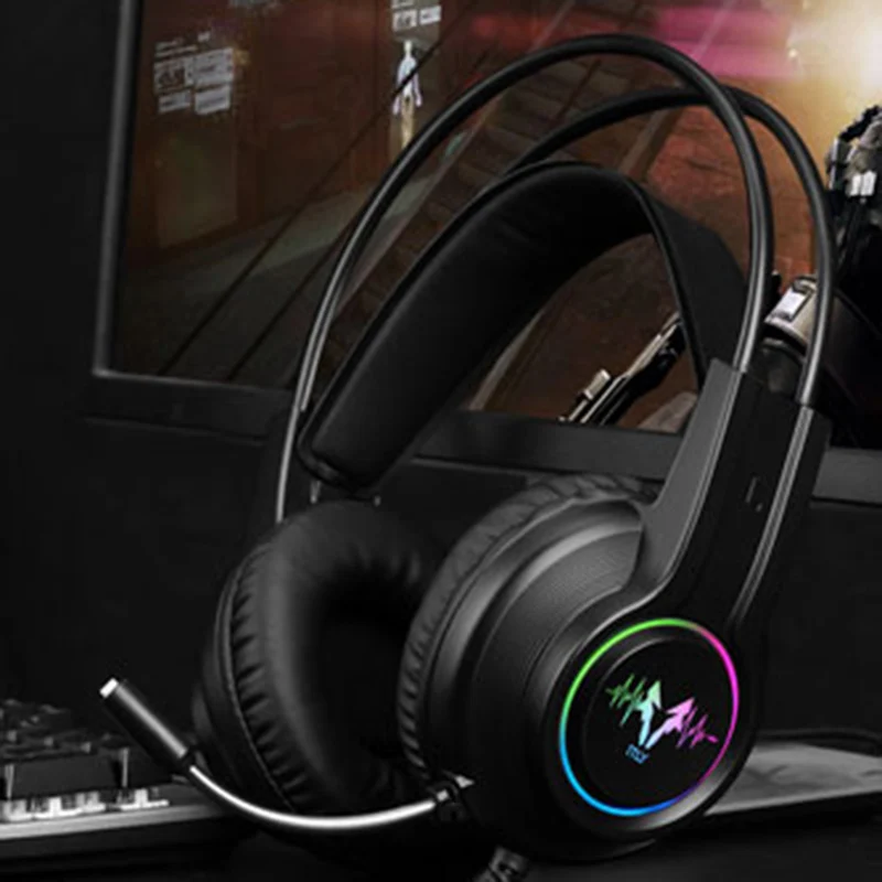 V9000 Computer Gaming Headphone with Microphone Internet Cafe Wired Gaming Headset 7 1 Channel Headset