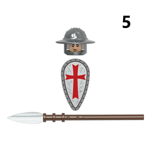 MOC Middle Ages Roman Greece Warrior Castle Knights Action Figure 5
