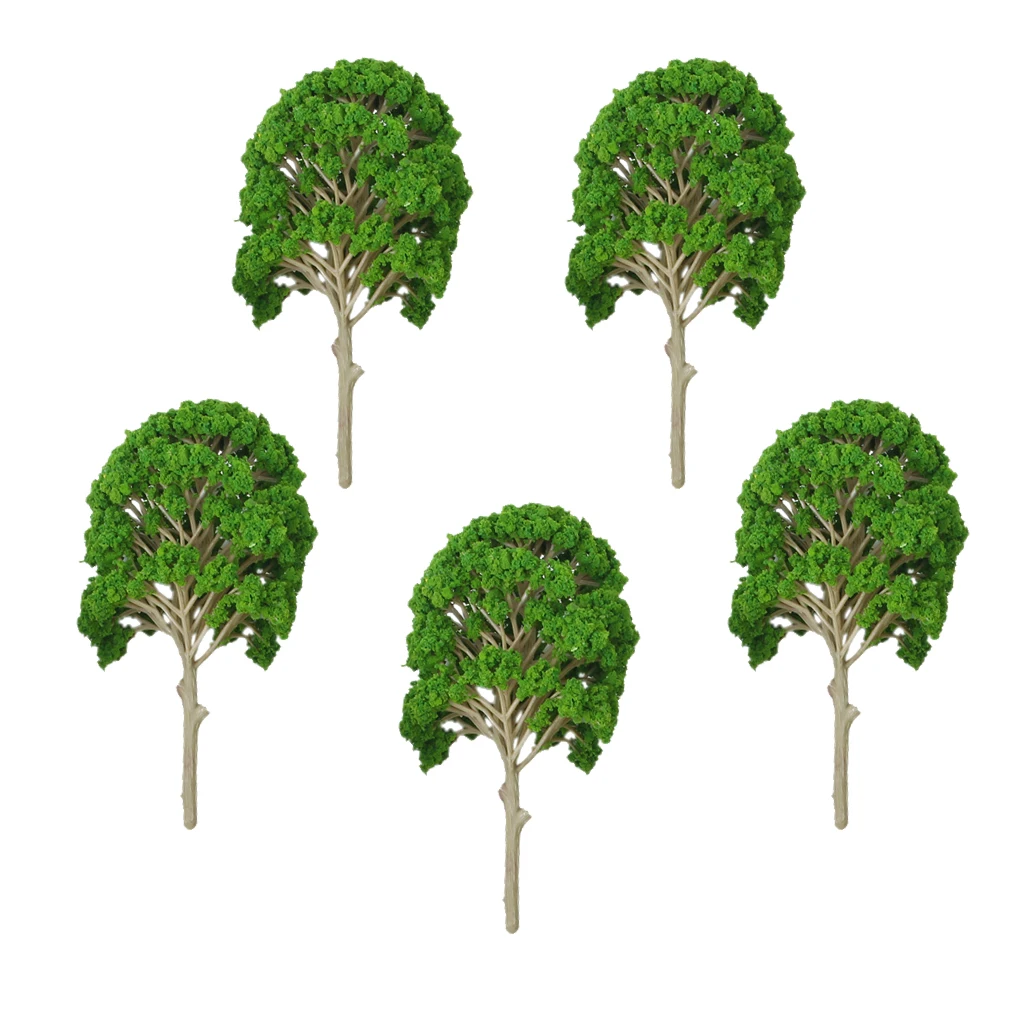 15cm Model Tree Forest Plants Making Accessories HO Scale Train Railway Railroad Scenery Diorama or Layout, Pack of 5