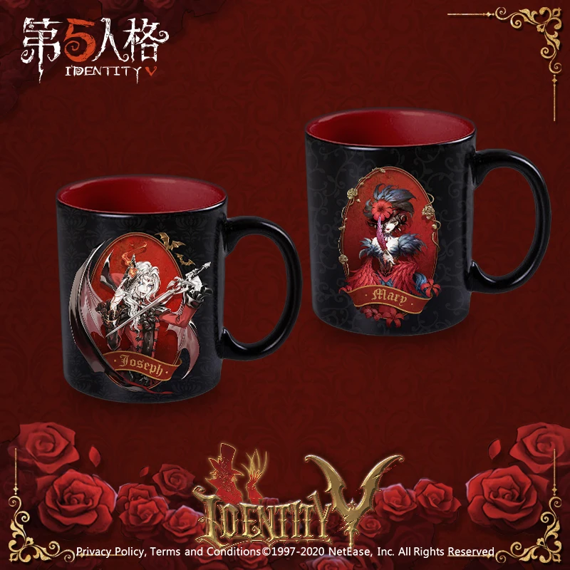 

Identity V Joseph Desaulniers Mary Stately Homes Ceramic Mug Cup Coffee Water Cup Gold Stamping Men Women Fashion Student Gift