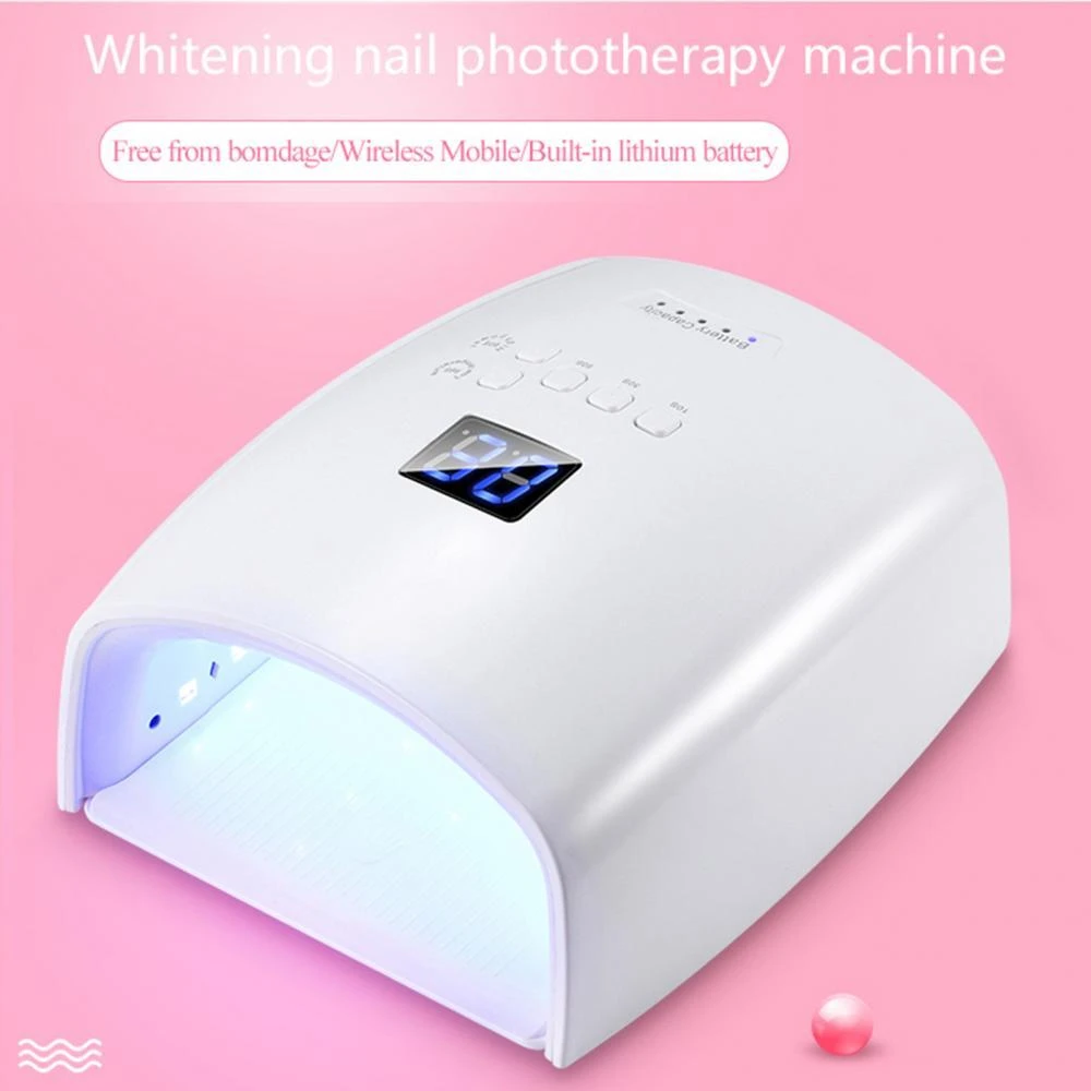 Draadloze Oplaadbare Nail Lamp 48w Draadloze Gel Polish Droger Pedicure Manicure Nail Led Lamp - Nail Dryers -