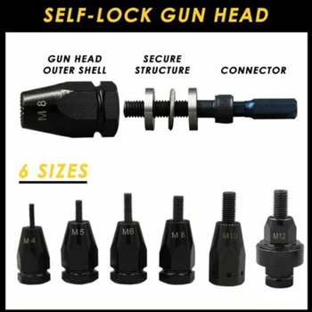 

Portable Rivet Guns Head /Nut Caps Tools Kit for Working Constructing ALI88