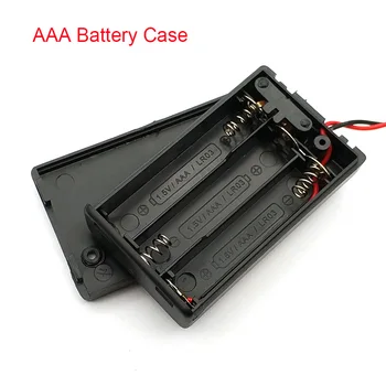 

AAA Battery Holder Case Box With Leads With ON/OFF Switch Cover 3 Slot Standard Battery Container
