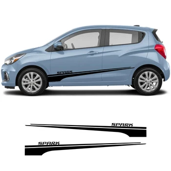 

Racing Flag Stripes Car Stickers For focus ST RS Sport Graphics Vinyl Decal Automobile Door Side Skirt Sticker