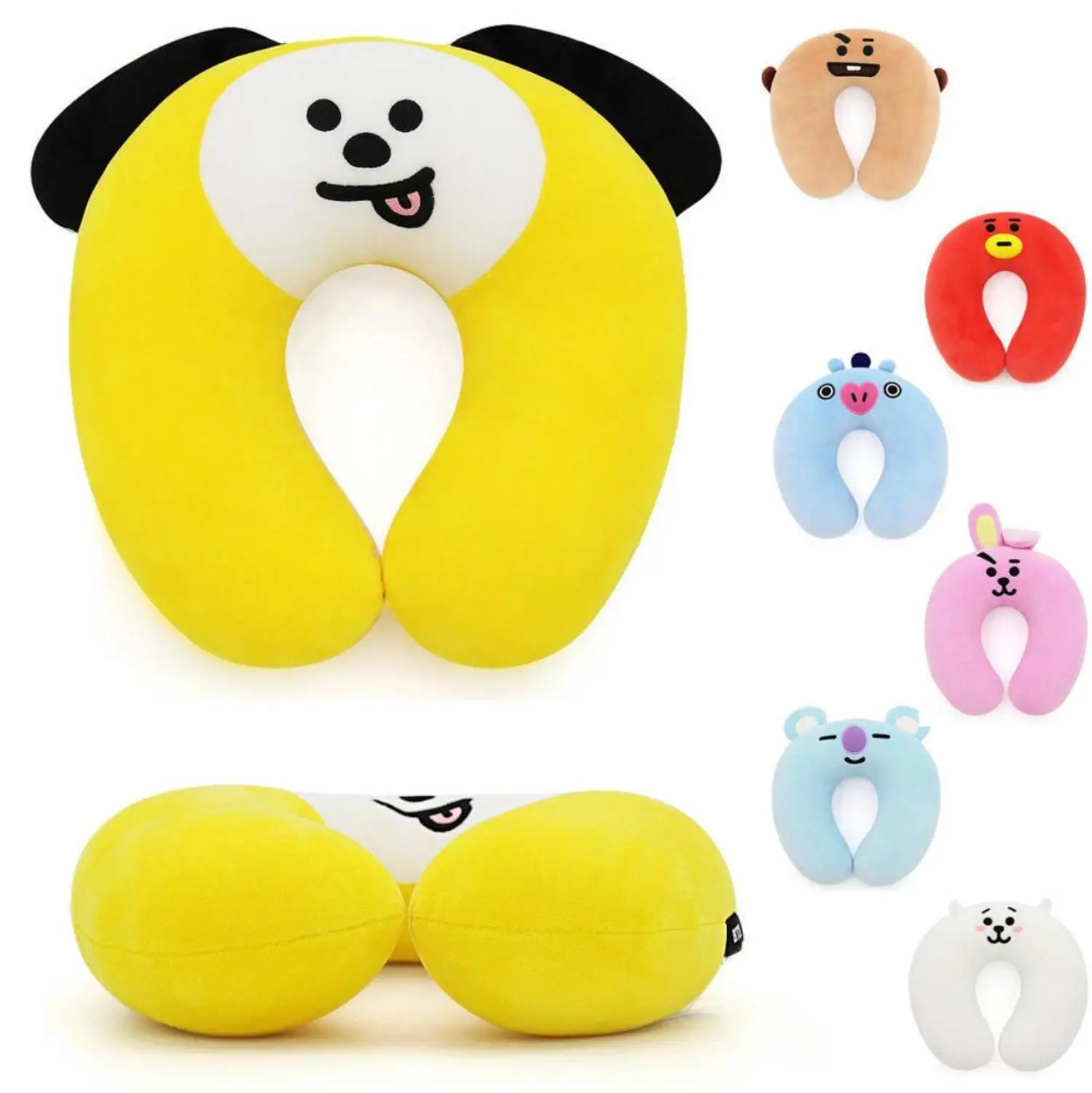 

Korean star Kpop soft U-shape pillow TATA COOKY CHIMMY SHOOKY RJ MANG Plush toy cute stuffed houseware Exquisite gift