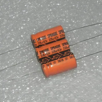 

Original imported capacitor electronic 63v220uf / 63v cathode orange axial through center aluminum electrolytic capacitor