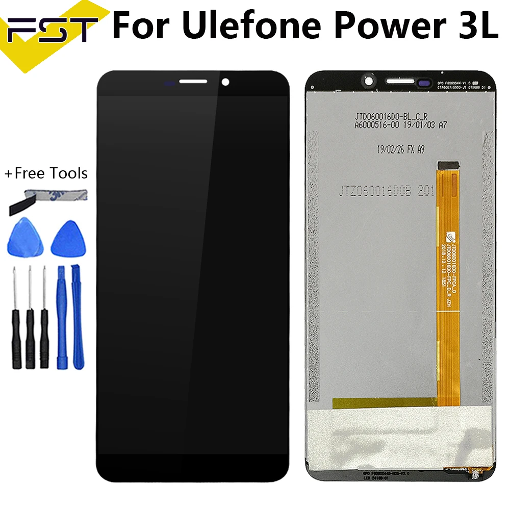 6,0 ''для Ulefone мощность 3л ЖК-дисплей+ кодирующий преобразователь сенсорного экрана в сборе+ инструменты и клей для Ulefone мощность 3л аксессуары