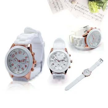 

Silicone Quartz Watch Alloy Watch For Men And Women Fashion Casual Ladies Bracelet Watch Sports Clock Gifts Support Dropshipping